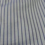Raymond Grey With Blue Stripes Cotton Blended Shirting Fabric