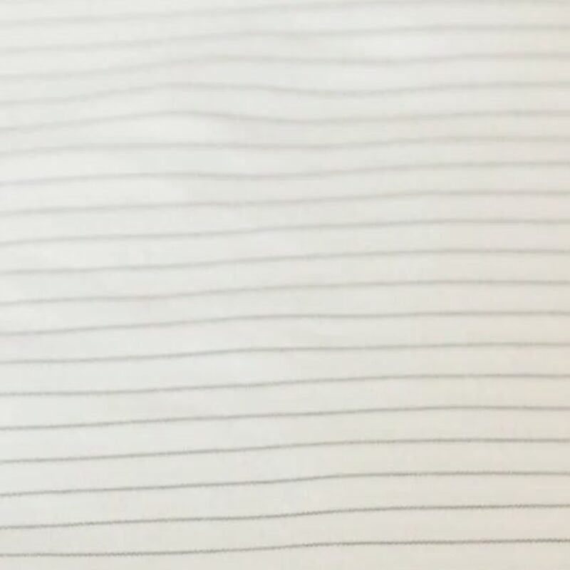 Raymond White With Black Lining Cotton Blended Shirting Fabric
