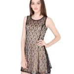 Elliana Preety Woman Cream Skater Dress