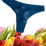 Flower Embroidered Sheer Transparent Thong