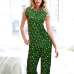Wholesale Lot Tropical Print Back zip Jumpsuit ( 3PC)