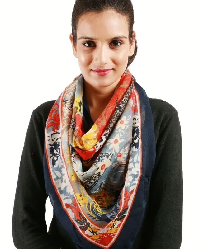 Uniscarf Blue Piccaso Viscose Scarf for women