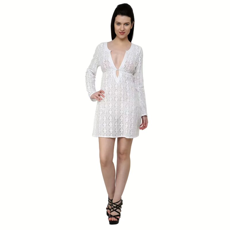 CHIKTONES COTTON NET SHORT DRESS