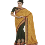 Yellow Colour Jacquard Traditional Designer Occation Wear Saree With Matching Blouse Piece