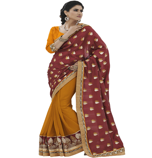 Red Colour Fancy Jacquard Traditional Designer Occation Wear Saree With Matching Blouse Piece