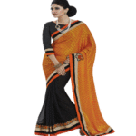 Orange Colour Creape Jacquard Traditional Designer Occation Wear Saree With Matching Blouse Piece