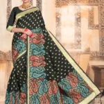 Kashmiri Silk Black Women Woven Saree