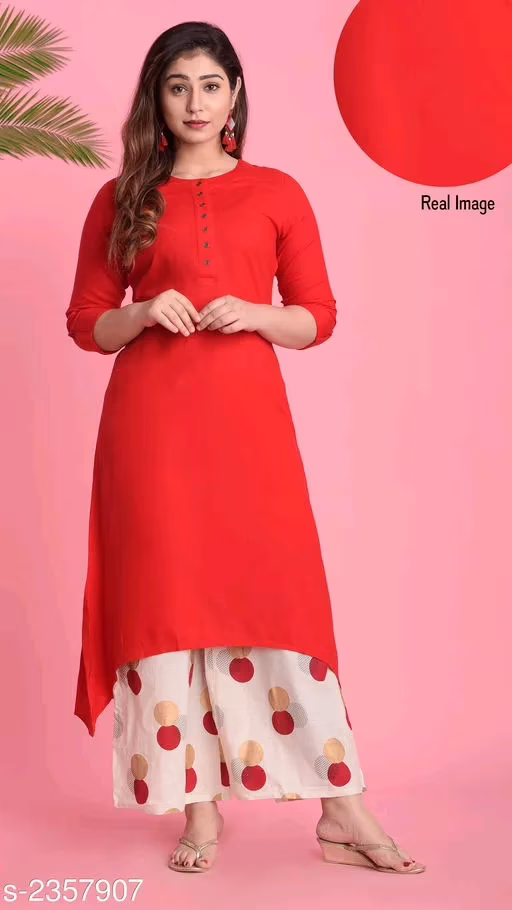 Trendy Hrishita Red Women Kurta Sets