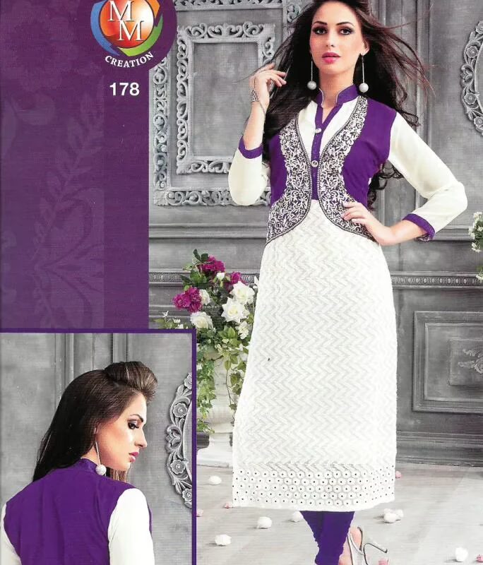 Beautiful Purple Casual Full Sleeve Women's Kurti