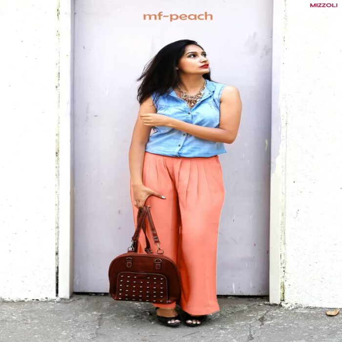 Mizzoli Fresh Peach Front Pleated Pazzo Pant