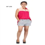 Mizzoli Pink Pure Royon Viscose Semi Embroidered Net Tunic Top