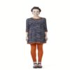 Radiation Safe-Stylish Maternity Blue Print Tunic - Image 3