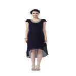 Radiation Safe-Silver Stone Embroidered Stylish Maternity Dress