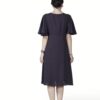 Radiation Safe- Comfortable Knee Length Maternity Dress With Flare Sleeves - Image 3