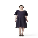 Radiation Safe- Confortable knee length maternity dress with flare sleeves