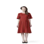 Radiation Safe- Confortable Knee Length Maternity Dress With Flare Sleeves