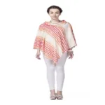 Radiation Safe-House of Napius-Checker Poncho Red Cowl Neck Tunic