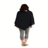Radiation Safe-House of Napius-Checker Poncho Black Cowl Neck Tunic - Image 2