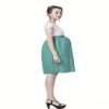 Radiation Safe-House of Napius-Aline Green Knee Length Flowing Dress - Image 2