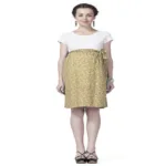 Radiation Safe-House of Napius-Aline Yellow Knee Length Flowing Dress