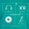 One Summer Men's Round Neck T-Shirt  Music Green - Image 2