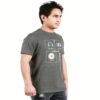 One Summer Men's Round Neck T-Shirt  Music Grey - Image 2
