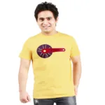 One Summer Men's Round Neck T-Shirt - Cycle - Yellow