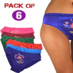 Cute Look Floral Print Dotted Brief Value Pack of 6