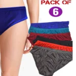 Satin Plain Comfortable Brief Value Pack of 6