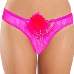 Sexy Pink Bridal Thong Panty with Bell