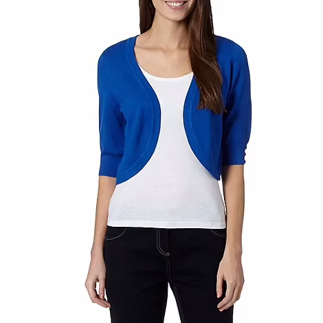 Plain Blue Shrug