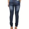 Classic Dark Blue Skinny Fit Women Jeans - Image 3