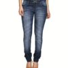 Classic Dark Blue Skinny Fit Women Jeans - Image 2