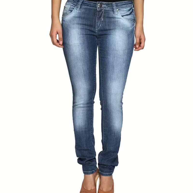 Blue Skinny Fit Shaded Women Jeans