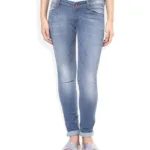 Light Blue Slim Fit Shaded Women Jeans