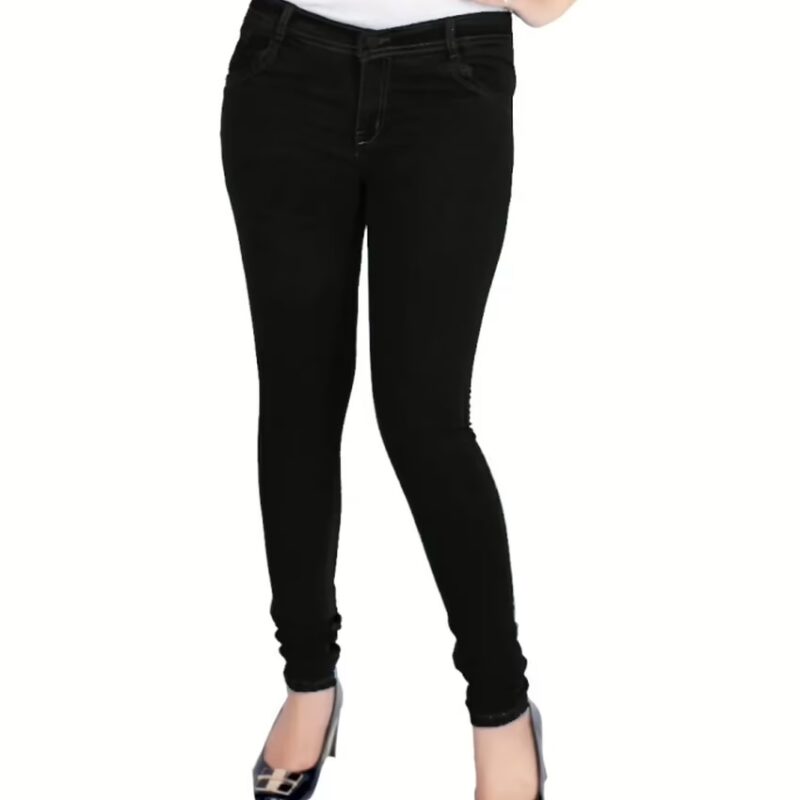Black Slim Fit Women Jeans