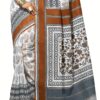 Cotton Bazaar White Cotton Print Saree - Image 3