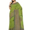 Cotton Bazaar Green Cotton Printed Saree - Image 3