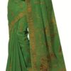 Cotton Bazaar Green Cotton Print Saree - Image 2