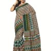 Cotton Bazaar Grey Cotton Print Saree - Image 3