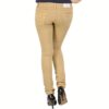 Beige Cotton Women Slim Fit Jeans - Image 2