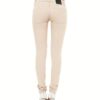 Beige Cotton Skinny Fit Jeans - Image 3