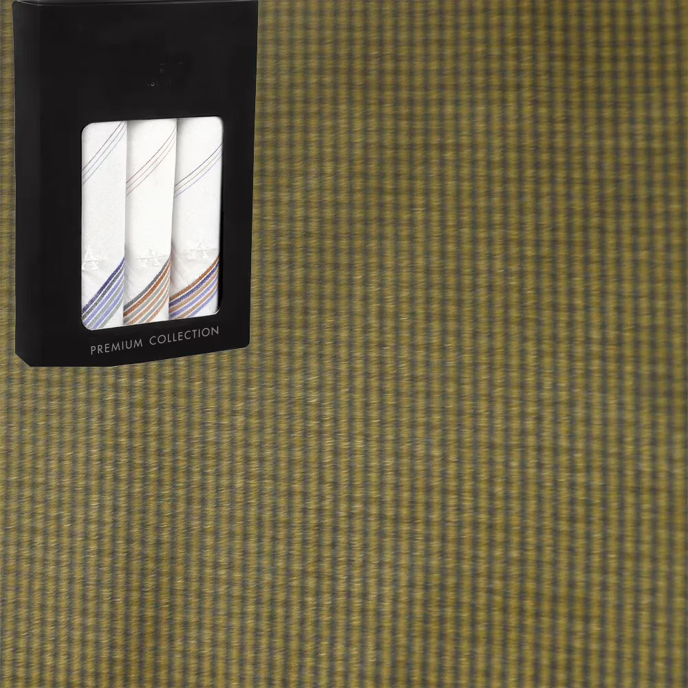 Raymond Check Polyblended Shirt Fabric With Free Handkerchief