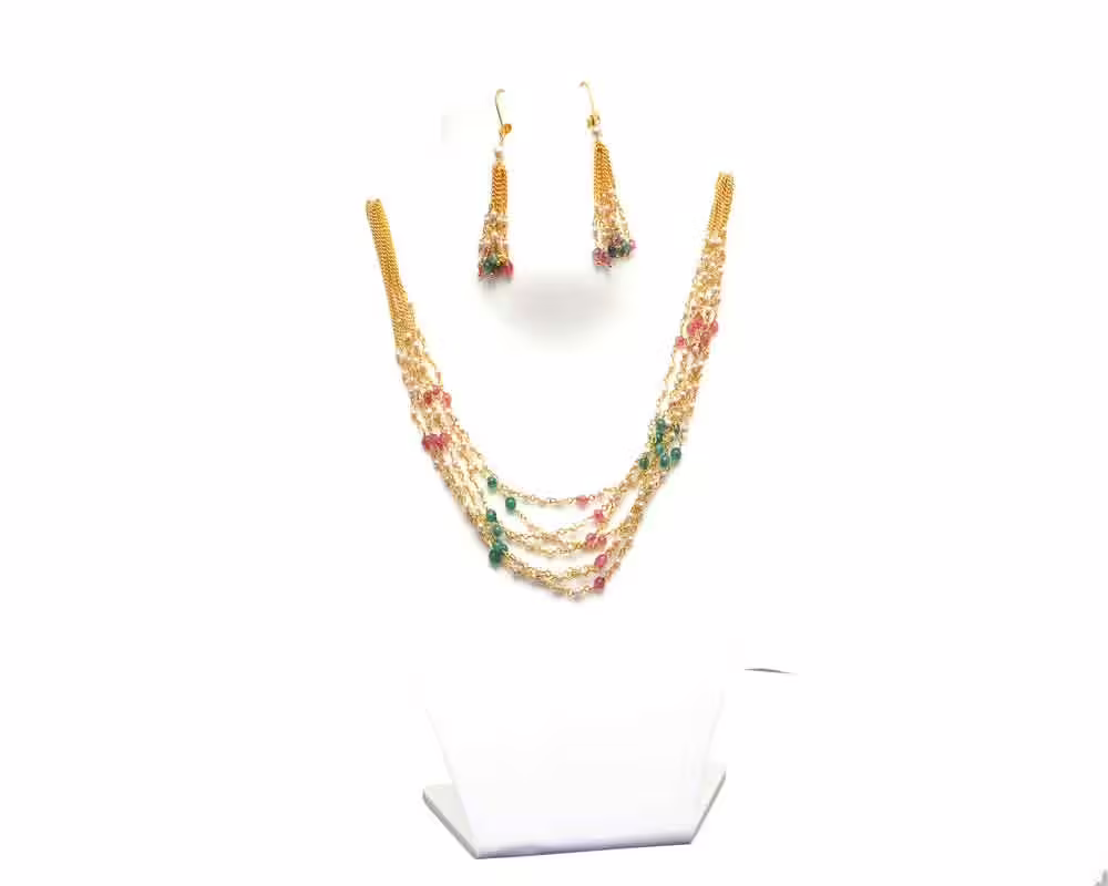 RK Multicolor Necklace Set With EarRings