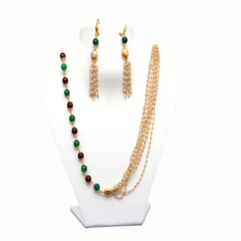RK Multicolor Necklace Set With Ear Rings