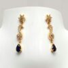 RK Gold & White Necklace Set With Ear Rings - Image 2