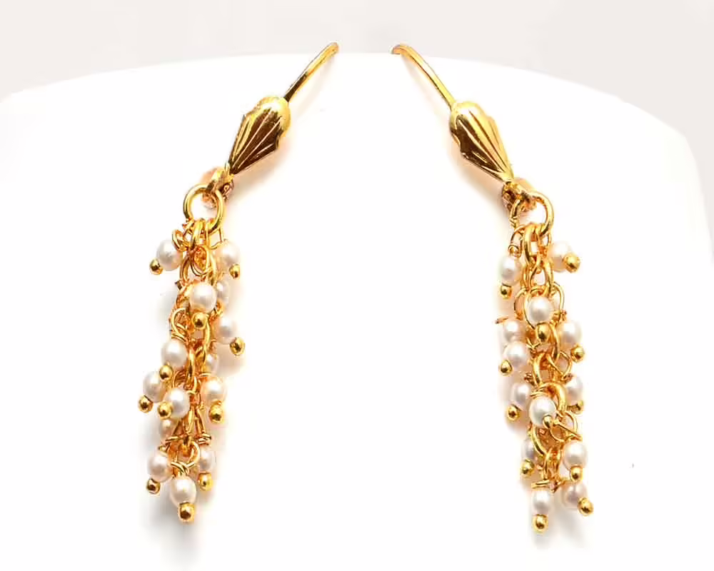 RK Gold & Multi Necklace Set With Ear Rings - Image 2
