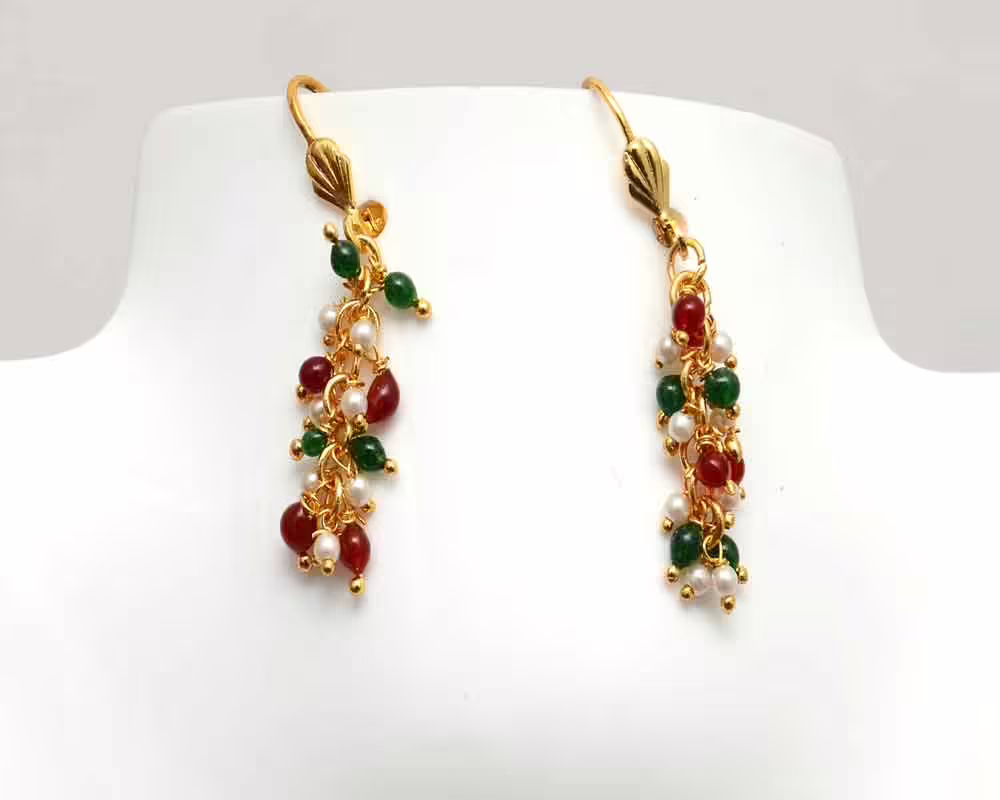 RK Multicolor Necklace Set With Ear Rings - Image 2