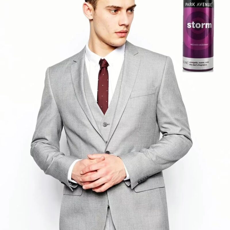 Raymond-Plain Slate Grey Suit Fabric Free Deo