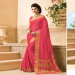 Sakshi Magnificient Red Color Saree